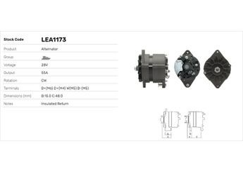 Alternatör  LUCAS ELEKTRIK LEA1173  