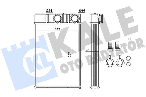 Kalorifer Radyatörü  Opel Insignia A (2008->)  KALE 352130