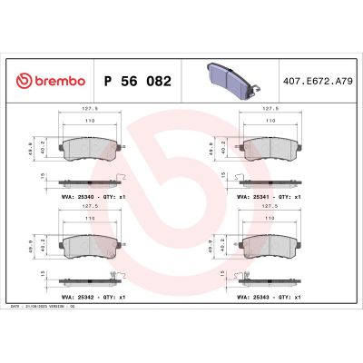 Fren Disk Balata Ön BREMBO P 56 082