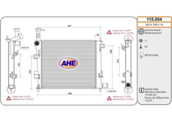 Su Radyatörü  AXAM 02-01-05-4048  253101Y000 253101Y100