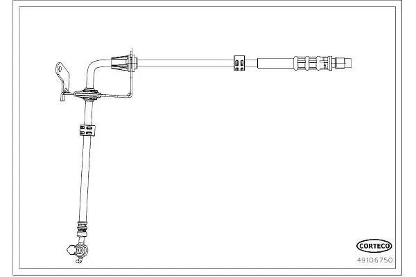 Fren Hortumu Ön Sol Peugeot 308 (07.2013->)  PSA ORJINAL 9676346180