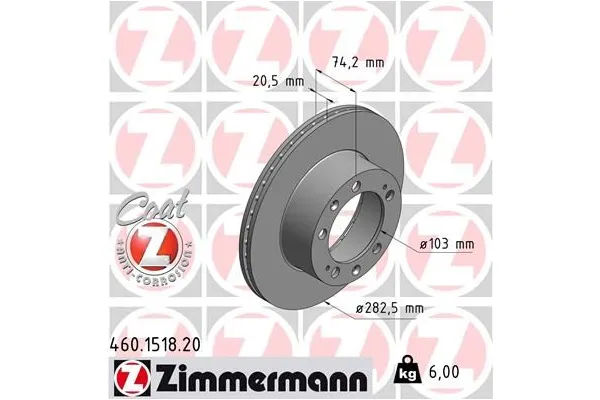 Fren Disk Ayna Ön Sağ ve Sol ZIMMERMANN 460.1518.20