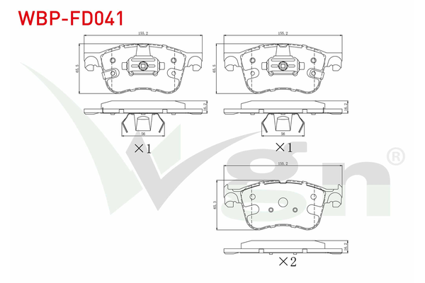 Fren Disk Balata Ön Ford Focus S.Wagon (CGE)(2018->)  WGN WBP-FD041