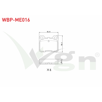 Fren Disk Balata Arka WGN WBP-ME016