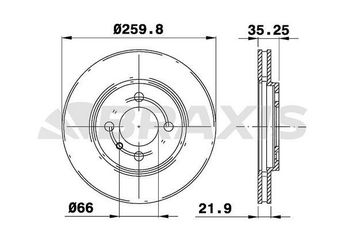 Fren Disk Ayna Ön Sağ ve Sol BRAXIS AE0601  34111154749 34111160915