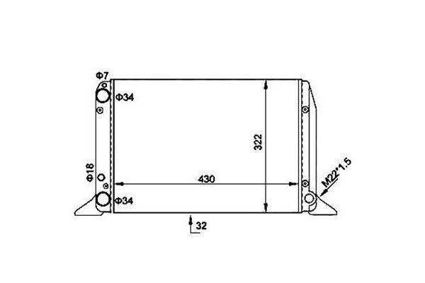 Su Radyatörü  Audi 80/90 2/4 Kapı (811/813/853)(06.1984->)  MAGNETI MARELLI 359000300510
