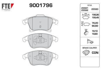 Fren Disk Balata Ön FTE 9001796  1917494 2014119 DG9C2K021ED DG9C-2K021-ED DG9C2K021EE DG9C-2K021-EE BRF33
