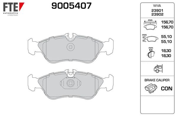 Fren Disk Balata Arka FTE 9005407