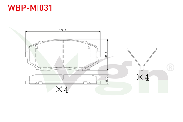 Fren Disk Balata Ön WGN WBP-MI031