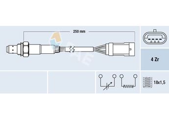 Oksijen (Lambda) Sensörü  FAE 77151  7700875342 2269000QAC 22690-00QAC 7700103504 77 00 103 504 77 00 875 342