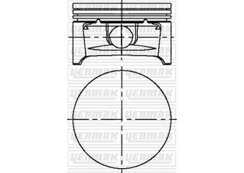 Piston (80.00MM-1.00)  YENMAK 31-04216-100  624062 24427519 55556755 5623197 6 24 062