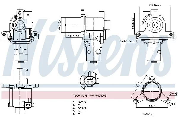 Egr Valfi  Nissan NV200 /Evalia (M20/M)(08.2009->)  NISSENS 98183