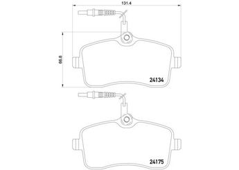 Fren Disk Balata Ön BREMBO P 61 109  425277 1611456580 425347 425422 425478 E172236 1617259480 425332 425335