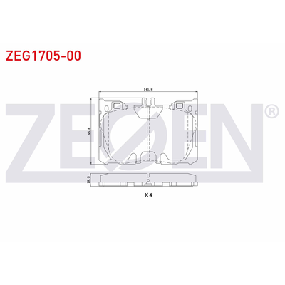 Fren Disk Balata Ön Mercedes EQC -Serisi (BM 293)(06.2019->)  ZEGEN ZEG1705-00