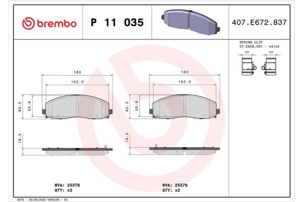 Fren Disk Balata Ön BREMBO P 11 035