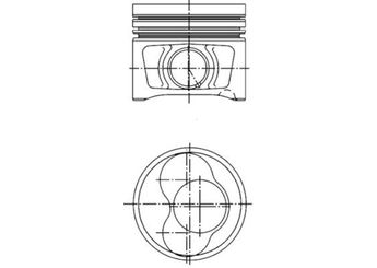Piston (81.00MM-STD)  NÜRAL 87-72155-STD  38107065HE 8713950010 038 107 065 HE 38107065HM 038 107 065 HM 38107065KJ 038 107 065 KJ 38107065KL 038 107 065 KL