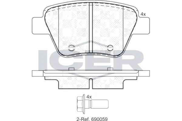 Fren Disk Balata Arka Volkswagen Jetta V (1K2)(08.2005->2010)  HATTAT 3032443