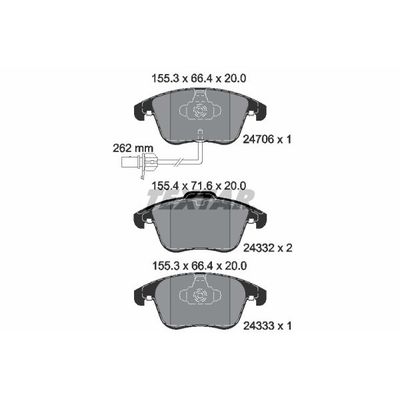 Fren Disk Balata Ön Audi A4 Sedan (8K2)(11.2007->)  TEXTAR 2470601