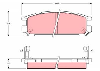 Fren Disk Balata Arka TRW GDB990  26296PA040 26296AA082 26296PA060 26296AA081 26296AA080 26296AA060 26296AA062 26296AA061