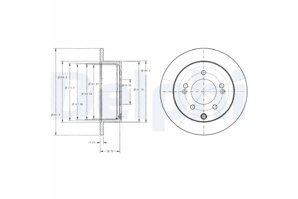 Fren Disk Ayna Arka Sağ ve Sol Kia Cerato Coupe (TD)(2011->)  DELPHI BG4327