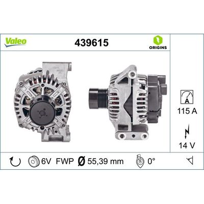 Alternatör  VALEO 439615