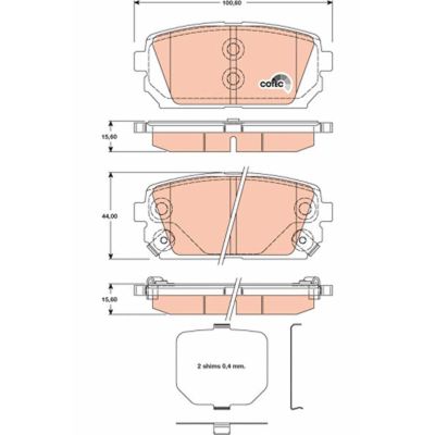 Fren Disk Balata Arka Kia Carens (UN)(2007->)  MAHER 00477