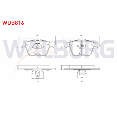 Fren Disk Balata Ön WALBURG WDB816