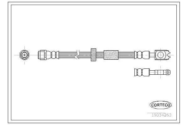 Fren Hortumu Ön Sağ veya Sol Volkswagen Lupo (6X1/6E1)(10.1998->2005)  CORTECO 19034263