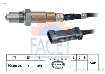 Oksijen (Lambda) Sensörü  FACET 10.7282  2269000QAD 22690-00QAD 7700108027 77 00 108 027 8200228206 82 00 228 206 8200228207 82 00 228 207