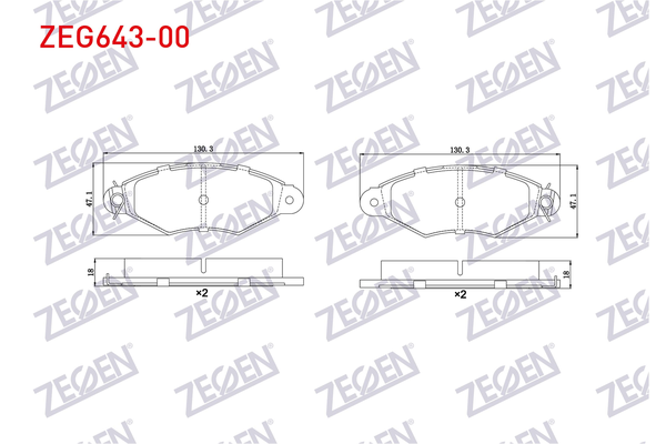 Fren Disk Balata Ön Nissan Kubistar (X76)(07.2003->)  ZEGEN ZEG643-00
