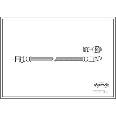 Fren Hortumu Arka Sağ veya Sol Fiat 127/Fiorino (1977->)  CORTECO 19018471