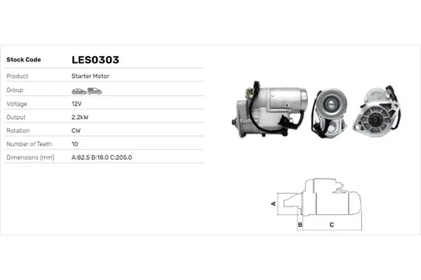 Marş Dinamosu  LUCAS ELEKTRIK LES0303
