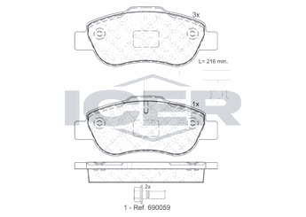 Fren Disk Balata Ön AYD 60186D  7364636 77364637 9S512K021A 6001073130 60 01 073 130 6001073158 60 01 073 158 71773151 7 177 315 1 77364636 7 736 463 6 1559697 1 559 697 1731171 1 731 171 1736937 1 736 937 9S51-2K021-A 9S512K021AA 9S51-2K021-AA BS512K021AA BS51-2K021-AA ME9S5J2K021AA ME9S5J-2K021-AA 8660004767 86 60 004 767 8671016757 86 71 016 757