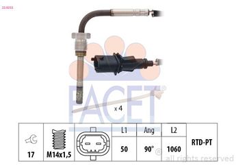 Egzoz Sıcaklık Sensörü  NGK 93090  55564271 55 564 271 855870 8 55 870