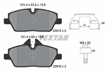 Fren Disk Balata Ön TEXTAR 2391508  34106884267 34116862309 6862309 6884267