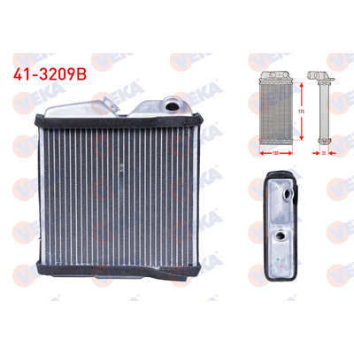 Kalorifer Radyatörü  Opel Vectra A (1988->)  VEKA 41-3209B