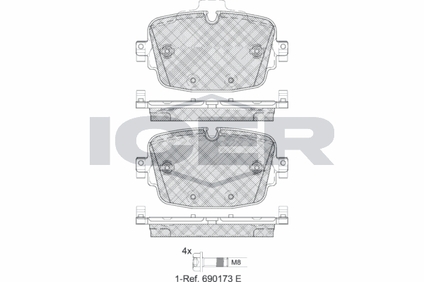 Fren Disk Balata Arka Audi S8 (4NC)(11.2021->)  OTOZONE FDA7024-R