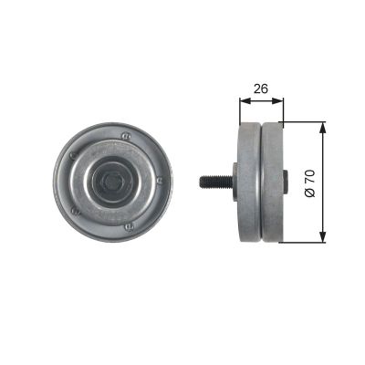 Vantilatör Kayış Gergi Rulmanı  Volkswagen LT Kamyonet (01.1996->2006)  GATES T36466