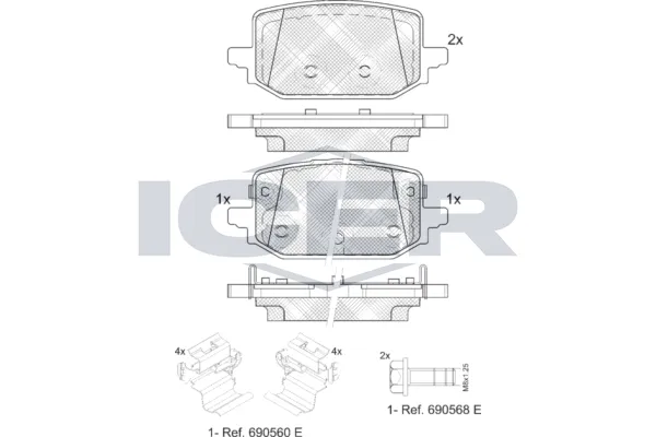 Fren Disk Balata Arka Nissan Qashqai (J12)(03.2021->)  AYD 60898A