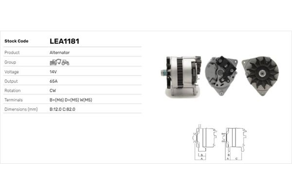Alternatör  LUCAS ELEKTRIK LEA1181