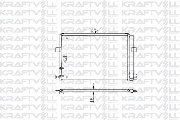 Klima Radyatörü  Volkswagen Amarok (2HA/2HB/S1B)(03.2010->2016)  KRAFTVOLL 08060186