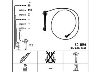 Buji Kablosu  NGK 2899  9091915417 1903762010 19037-62010 90919-15417 9091915418 90919-15418 9091915419 90919-15419
