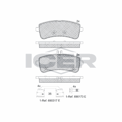 Fren Disk Balata Arka Mercedes S -Serisi Maybach Sedan (BM 222)(12.2014->)  FTE 9005368