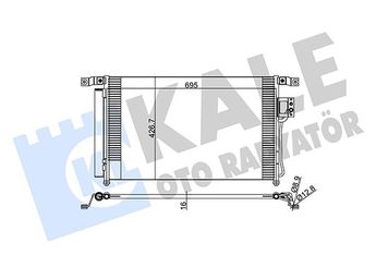 Klima Radyatörü  KALE 379300  976062B200 97606-2B200 976062B000 976062B000AS