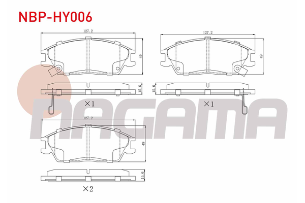 Fren Disk Balata Ön NAGAMA NBP-HY006