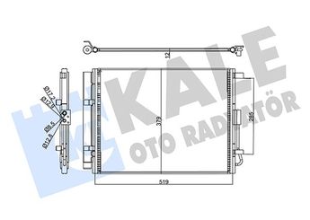 Klima Radyatörü  KALE 358215  97606A5800 97606-A5800 97606A5801 97606A7600 97606A7601