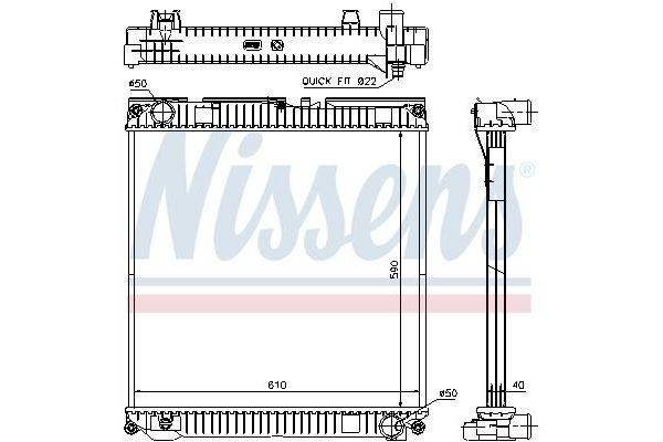 Su Radyatörü  Mercedes 124 Coupe/Cabrio (BM 124)(12.1986->)  NISSENS 67224A