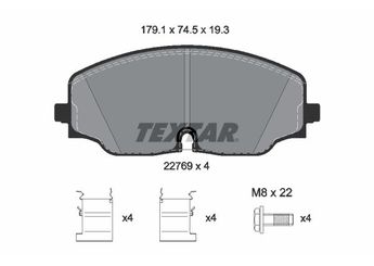 Fren Disk Balata Ön TEXTAR 2276901  3QF698151 3CG698151 3QF698151A 3QF698151B 3QF698151C 3QF698151E 3QF698151F