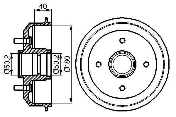 Kampana Arka Sağ veya Sol Ford Fiesta (DX)(2000->)  BOSCH 0 986 477 099