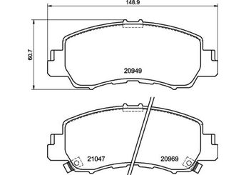 Fren Disk Balata Ön BREMBO P 54 061  4605B481 4605B607 4605C222